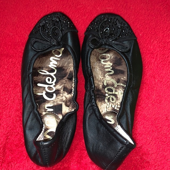 Kids black sparkly flats - Picture 1 of 4